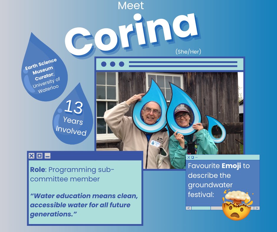 🌟 Meet Corina (she/her), Curator at @uwearthmuseum 🦕 &amp; long-time WWCGF volunteer! 

With 13 years on the Organizing &amp; Programming Committees, she’s passionate about connecting science education with community outreach.💧 

Water education = a better future. 💙 

#WWCGF
