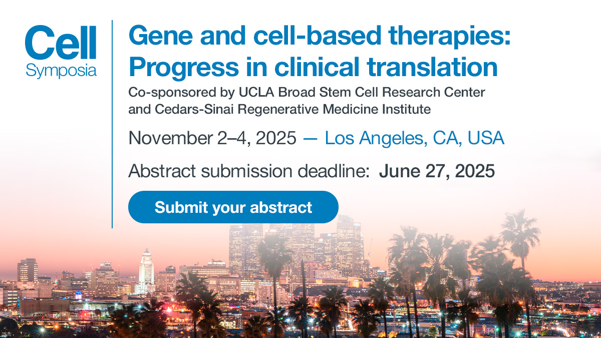 Cell Stem Cell (@cellstemcell) on Twitter photo Call for abstracts! Share your latest discoveries in gene therapies and cell-based immunotherapies at <a href="/CellSymposia/">Cell Symposia</a> #CSStemCells2025 — abstracts due June 27! hubs.li/Q03ldMcM0 Call for abstracts! Share your latest discoveries in gene therapies and cell-based immunotherapies at <a href="/CellSymposia/">Cell Symposia</a> #CSStemCells2025 — abstracts due June 27! hubs.li/Q03ldMcM0