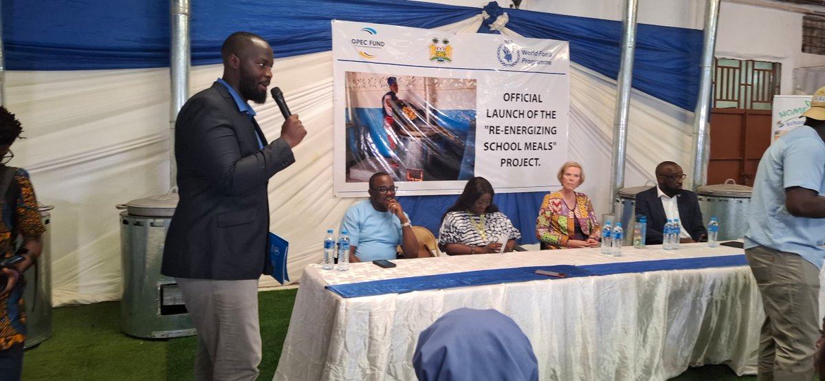 AlanAwimbo's tweet image. Today we officially launched the Re-Energizing School Meals project🔥  in Sierra Leone—funded with a generous USD 1.2 million grant from the The OPEC Fund for International Development.

In partnership with the Ministry of Environment and Climate Change and the Ministry of Basic…