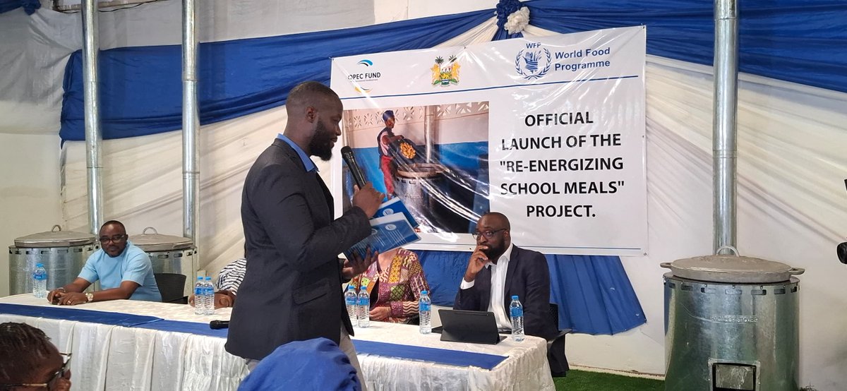 AlanAwimbo's tweet image. Today we officially launched the Re-Energizing School Meals project🔥  in Sierra Leone—funded with a generous USD 1.2 million grant from the The OPEC Fund for International Development.

In partnership with the Ministry of Environment and Climate Change and the Ministry of Basic…