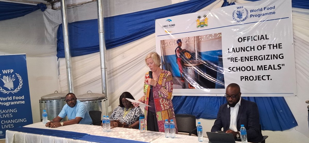 AlanAwimbo's tweet image. Today we officially launched the Re-Energizing School Meals project🔥  in Sierra Leone—funded with a generous USD 1.2 million grant from the The OPEC Fund for International Development.

In partnership with the Ministry of Environment and Climate Change and the Ministry of Basic…