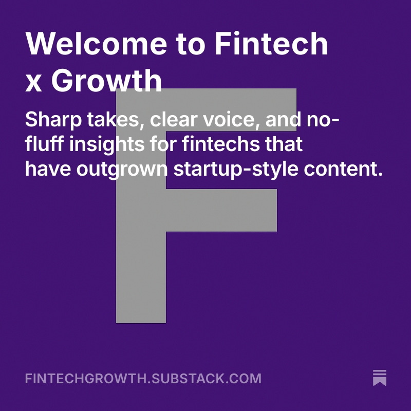 I'm starting a Substack 👇

Welcome to Fintech x Growth 

#fintech 
open.substack.com/pub/fintechgro…