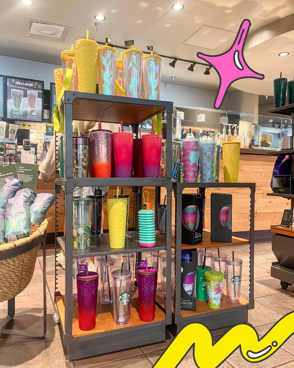 We’re fully stocked with all your favorite Starbucks cups and souvenirs! Whether you’re eyeing that cute tumbler or a mystery keychain—we’ve got it! 

And don’t forget, you can use your Dining Dollars to snag them!🥤 ☕ ⭐