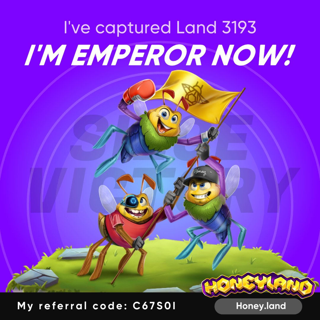 Nate.HXD (@nft_natehxd) on Twitter photo Captured a new land and took the throne. King of <a href="/PlayHoneyland/">Honeyland ๐</a>
play.honey.land/download?referโฆ Captured a new land and took the throne. King of <a href="/PlayHoneyland/">Honeyland ๐</a>
play.honey.land/download?referโฆ