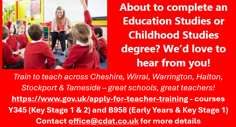 We're still interviewing for our teacher training programmes starting in September - our traditional KS1&amp;2 programme and our new EYFS/KS1 route - and we've found Education/Childhood studies graduates typically make great trainees! #GetIntoTeaching <a href="/getintoteaching/">Teaching</a>