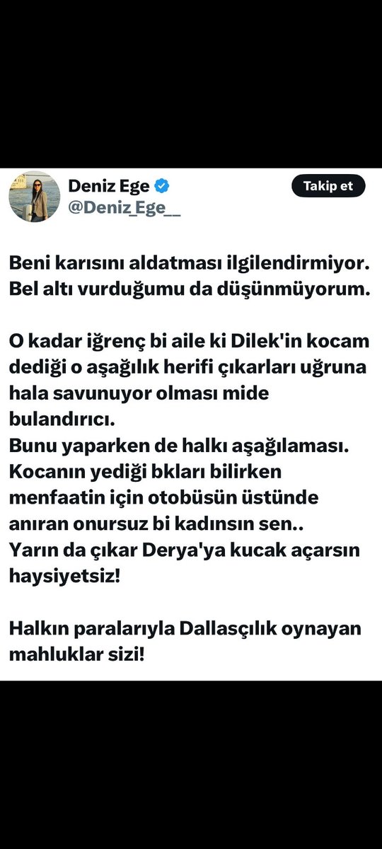 Sayın <a href="/AliYerlikaya/">Ali Yerlikaya</a> <a href="/EmniyetGM/">Türk Polis Teşkilatı</a> <a href="/eczozgurozel/">Özgür Özel</a> <a href="/ekrem_imamoglu/">Ekrem İmamoğlu</a> <a href="/dk_imamoglu/">Dilek Kaya İmamoğlu</a> 
Suc duyurusu lütfen gereğini yapin.
Kimse kimseden üstün değildir Kimsenin kimseye İftira ve Hakaret edemez !
<a href="/Deniz_Ege__/">Deniz Ege</a>