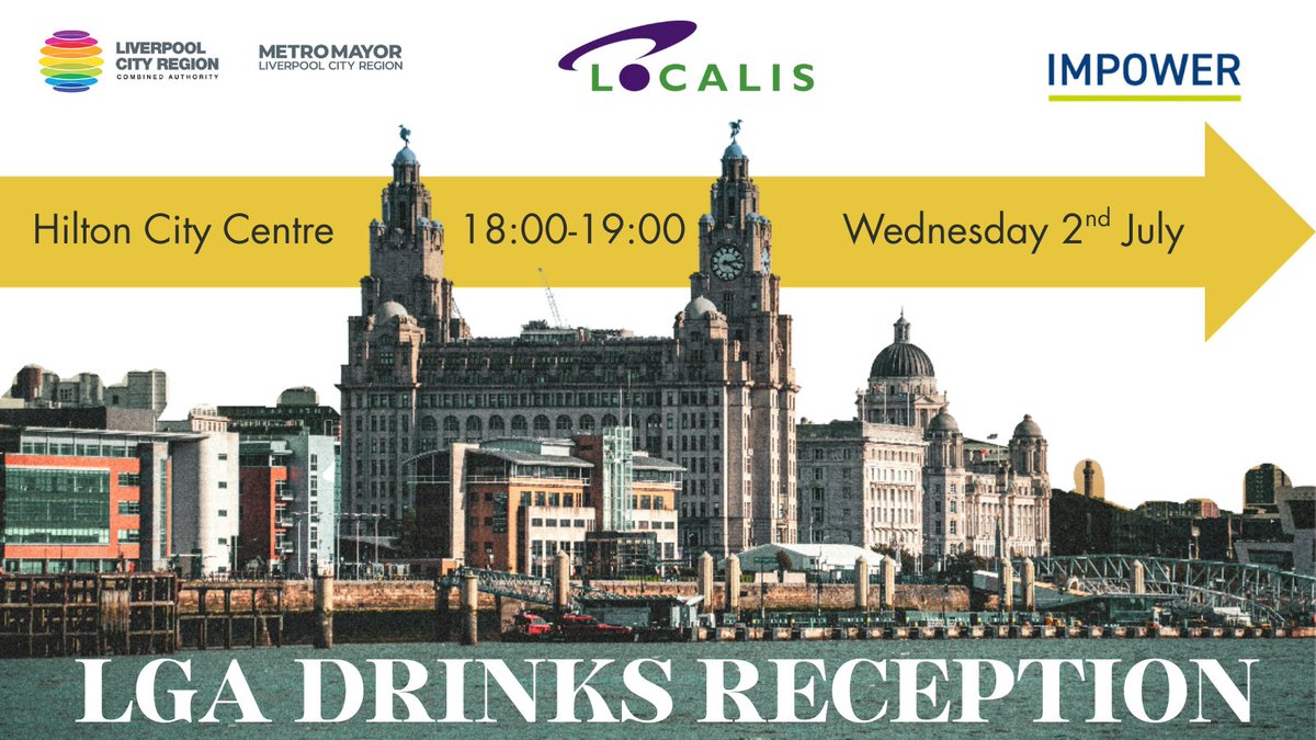 Localis's tweet photo. This summer ☀️ at the LGA Conference in Liverpool we are hosting a drinks reception with @IMPOWERconsult and @LpoolCityRegion 

18:00-19:00 at the Hilton City Centre on 2nd July.

Sign up here: https://t.co/5uUeevvCf1 https://t.co/8PNeR2G3Ah