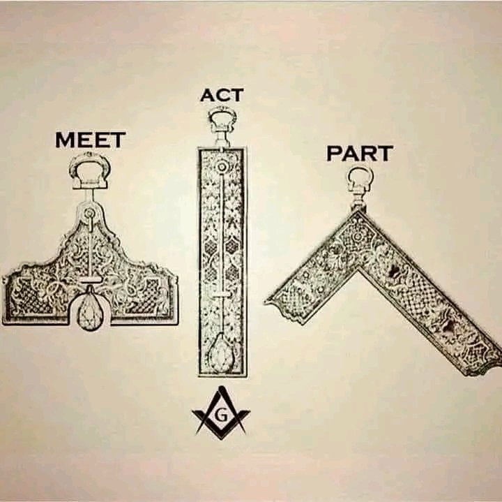 “Reunirse en el Nivel, comportarse con la Plomada, separarse bajo la Escuadra”.
#masoniclife