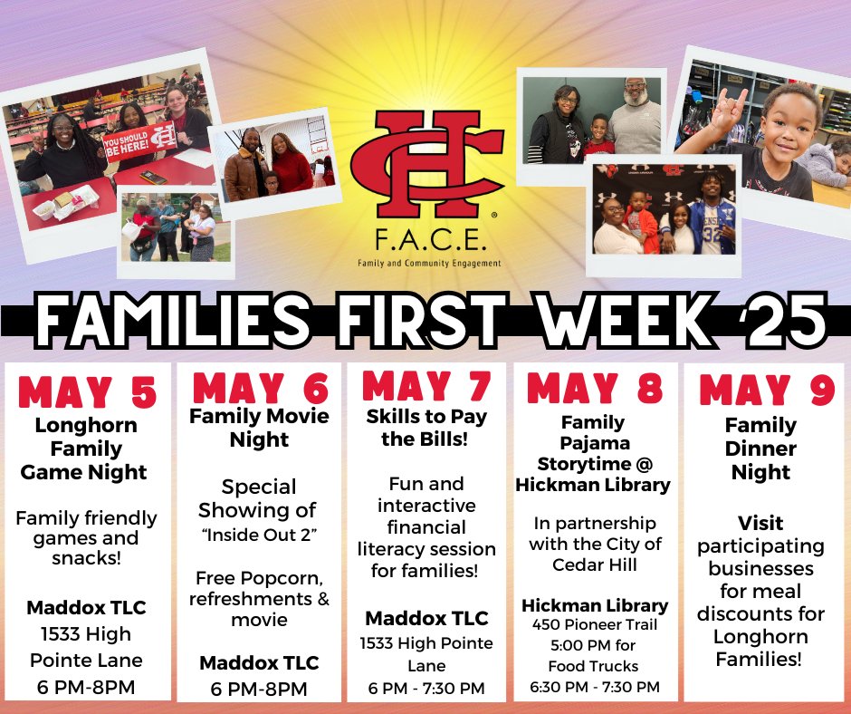 CHISD Families First Week '25 on Deck!