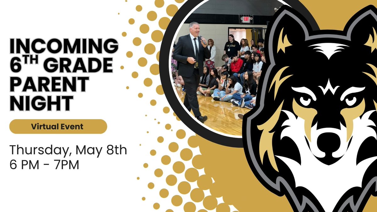 West Oak Middle School is excited to welcome our incoming 6th graders next fall. Please join Mr. Pedersen, Principal at West Oak Middle School, for our virtual 6th grade parent information night. Check your inboxes for more information. #SparkleOn