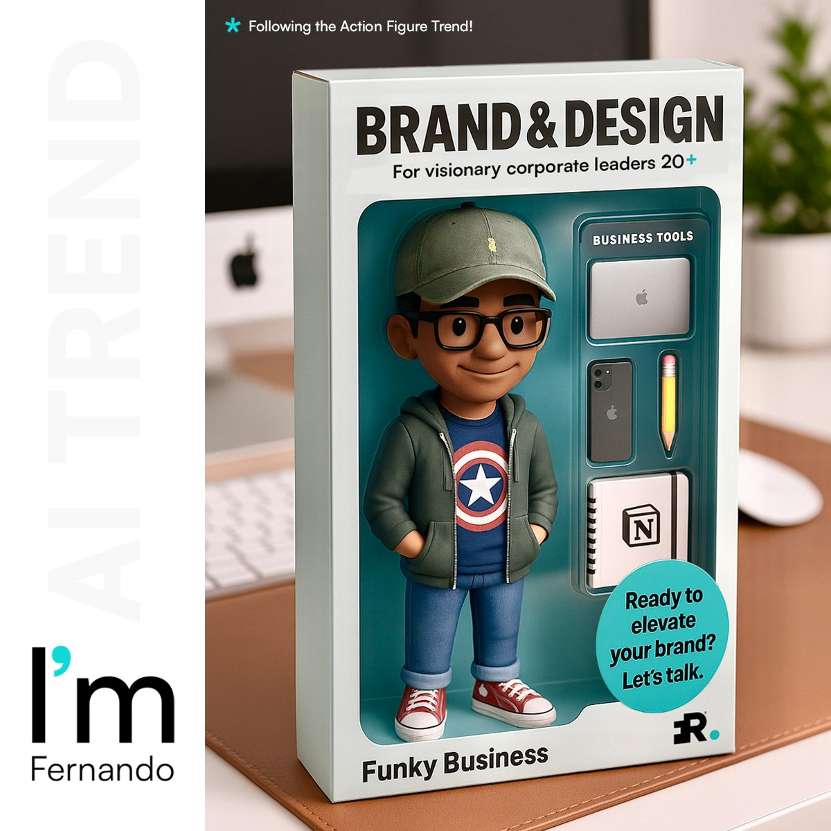 I’m in! I thought it would be a blast to take some time out of my project schedule to create collectible action figures reflecting my design aesthetic and Personal Brand style.  #brandconsulting #branding #design #ChatGPT #actionfigure #personalbrand #approach #communication