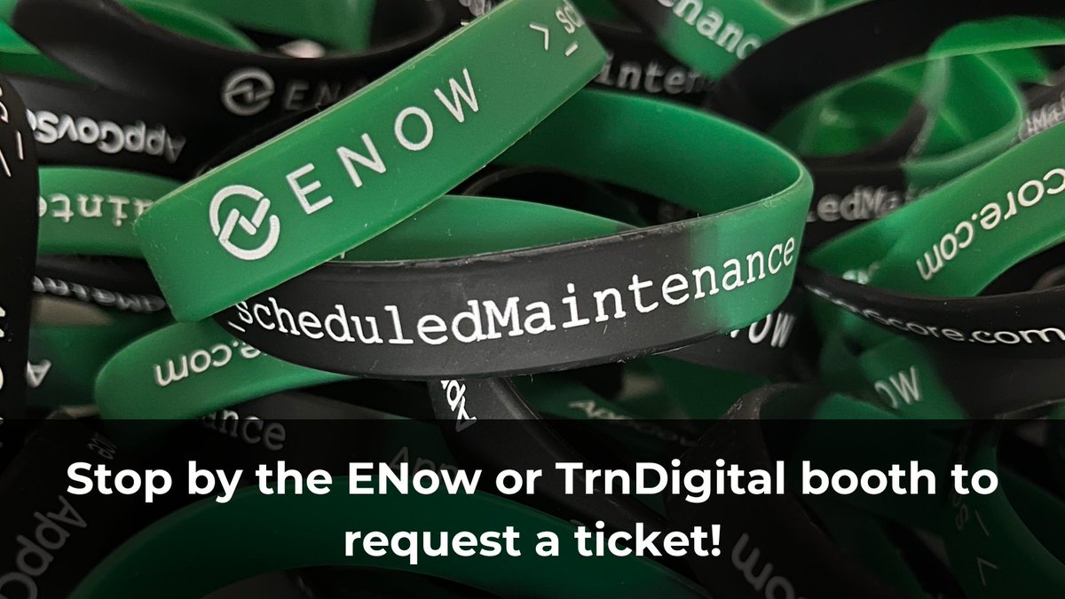 SchdMaintenance's tweet image. 🎟️Want one of these bad boys? Join us for the best party at #M365Con TONIGHT @ 9 pm!
Get your name on the request list here: schedulemymaintenance.com
Stop by the @ENowConsulting and @TrnDigitalCorp booths for more chances to snag a wristband! #M365Con #M365Conf #CommunityLuv