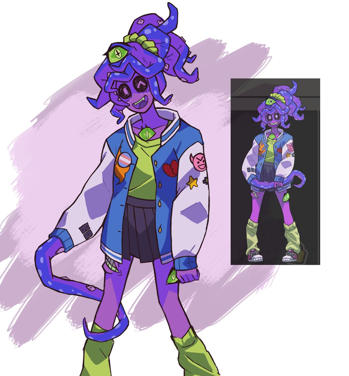 #monsterprom 
haven't drawn her in a bit so I'm a bit rusty, still had to draw her in this outfit tho