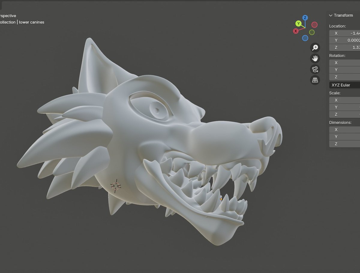 3D furry head. Download it on my p@treon !