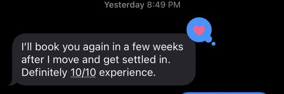 I love the reviews after sessions. They always want more and that's because I'm amazing good at what I do. Send me a DM to book a session 😈🍆
