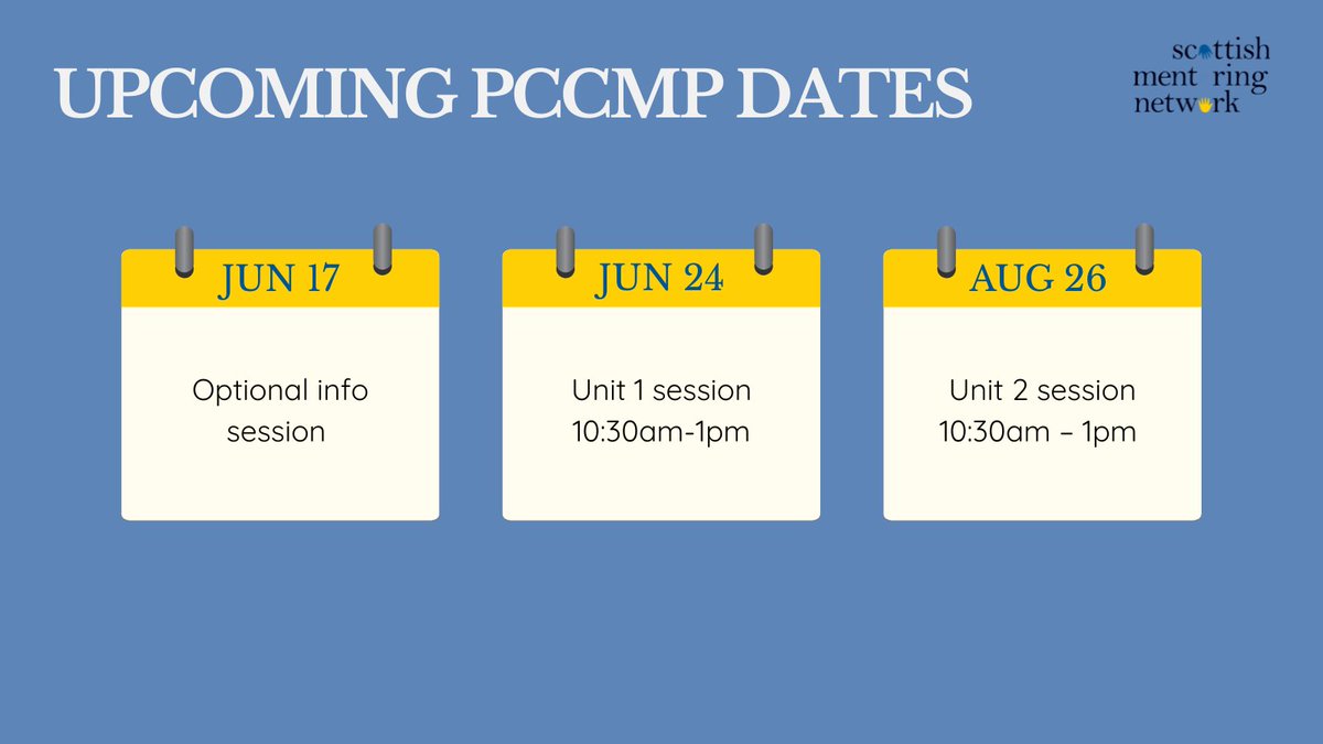 🚨 Final spaces remaining!

Elevate your mentoring programme with the Professional Certificate in Coordinating Mentoring Projects (SCQF Level 9)
📅 Upcoming dates available
💻 Delivered online via Zoom

Secure your spot now:
🔗 lnkd.in/eZ_58kwe