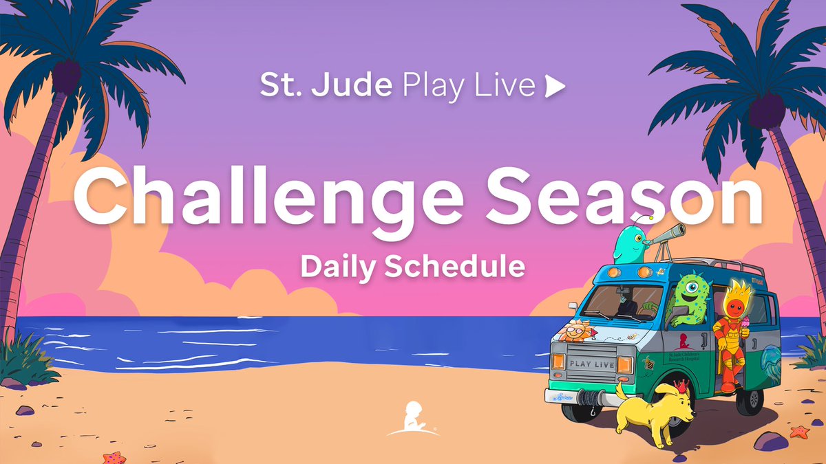 We have a new way to showcase who is streaming for <a href="/StJude/">St. Jude</a> kids each day for Challenge Season! Stop by to see who is streaming today, say hey &amp; cheer them on!🎉➡️playlive.experience.stjude.org/schedule/2025-…