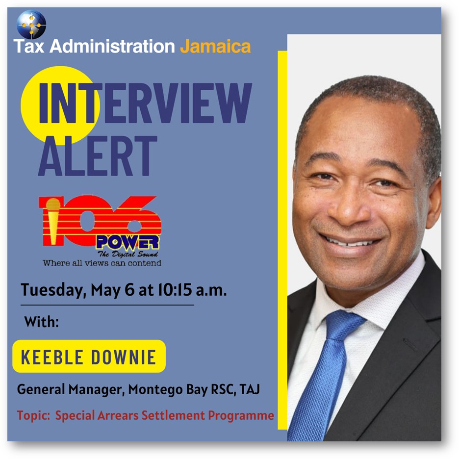You're invited to tune in to Power 106 @ 10:15 am for interview on TAJ’s Special Arrears Settlement Programme
