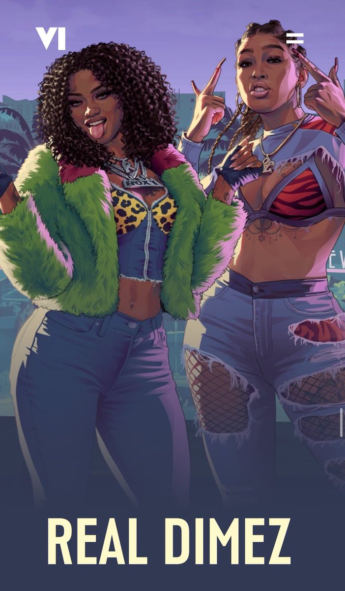 JayLIV13's tweet image. Real city girl shit get it popping 🔥🔥 JT and Yung Miami will be featured as Real Dimez on GTA 6 🙌🏾