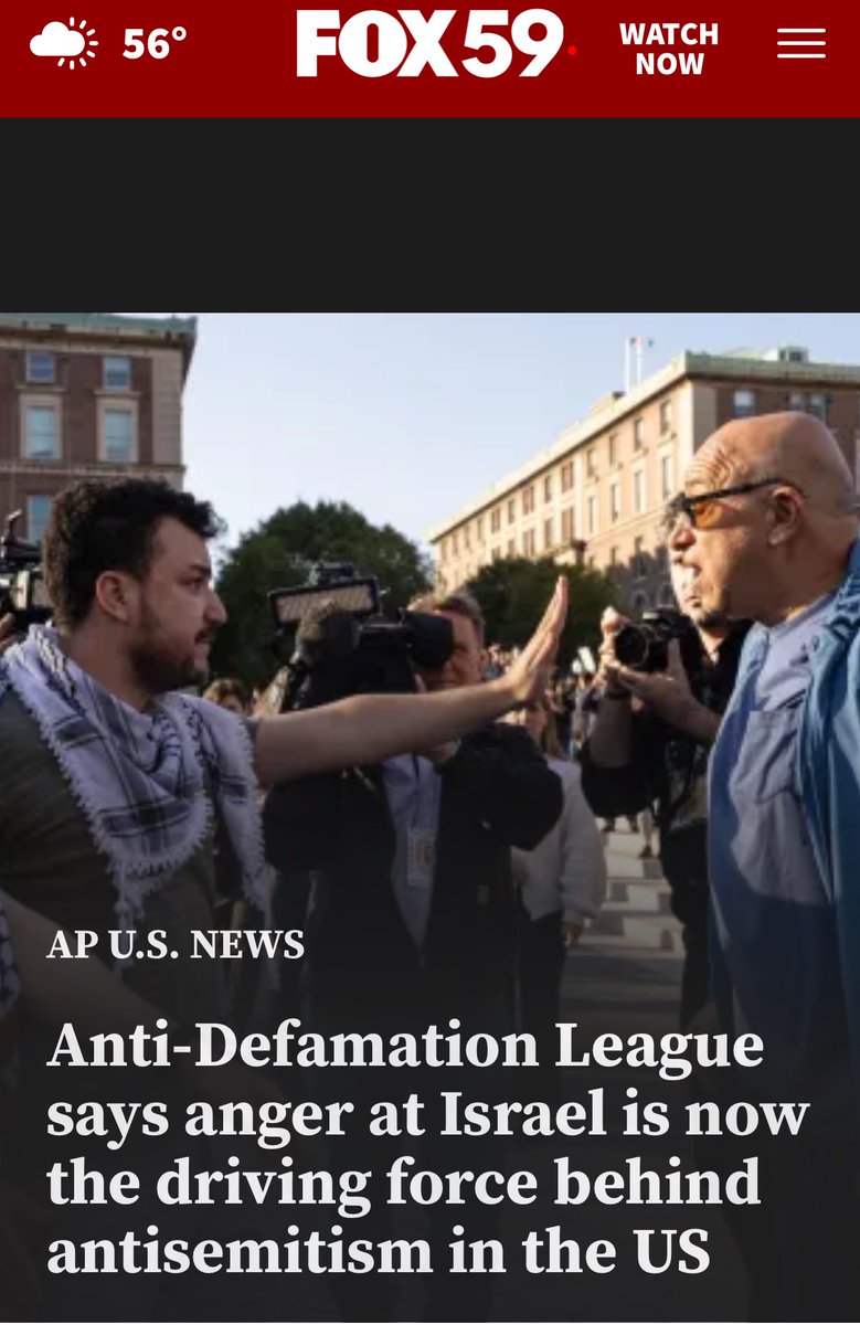 Interesting admission coming from an unlikely source. 

So we weren’t just spinning drivel by crying how the Zionist conflation between Israel and Jews endangers us?

<a href="/ADL/">ADL</a>