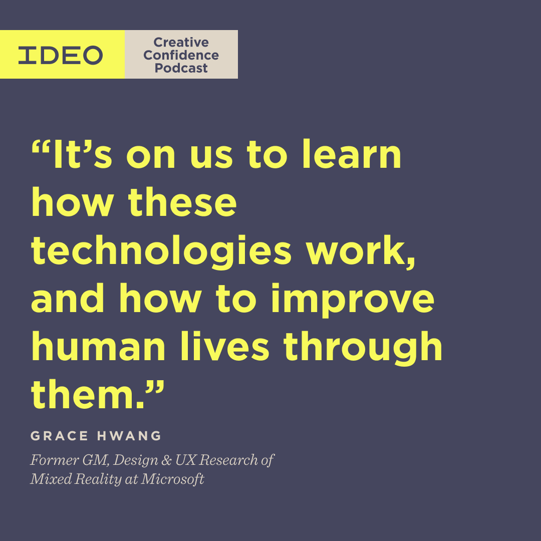 How do you stay rooted in real human needs when technology keeps accelerating?

See how Grace approaches emerging tech with a human-first mindset. ideo.in/3F46WcV