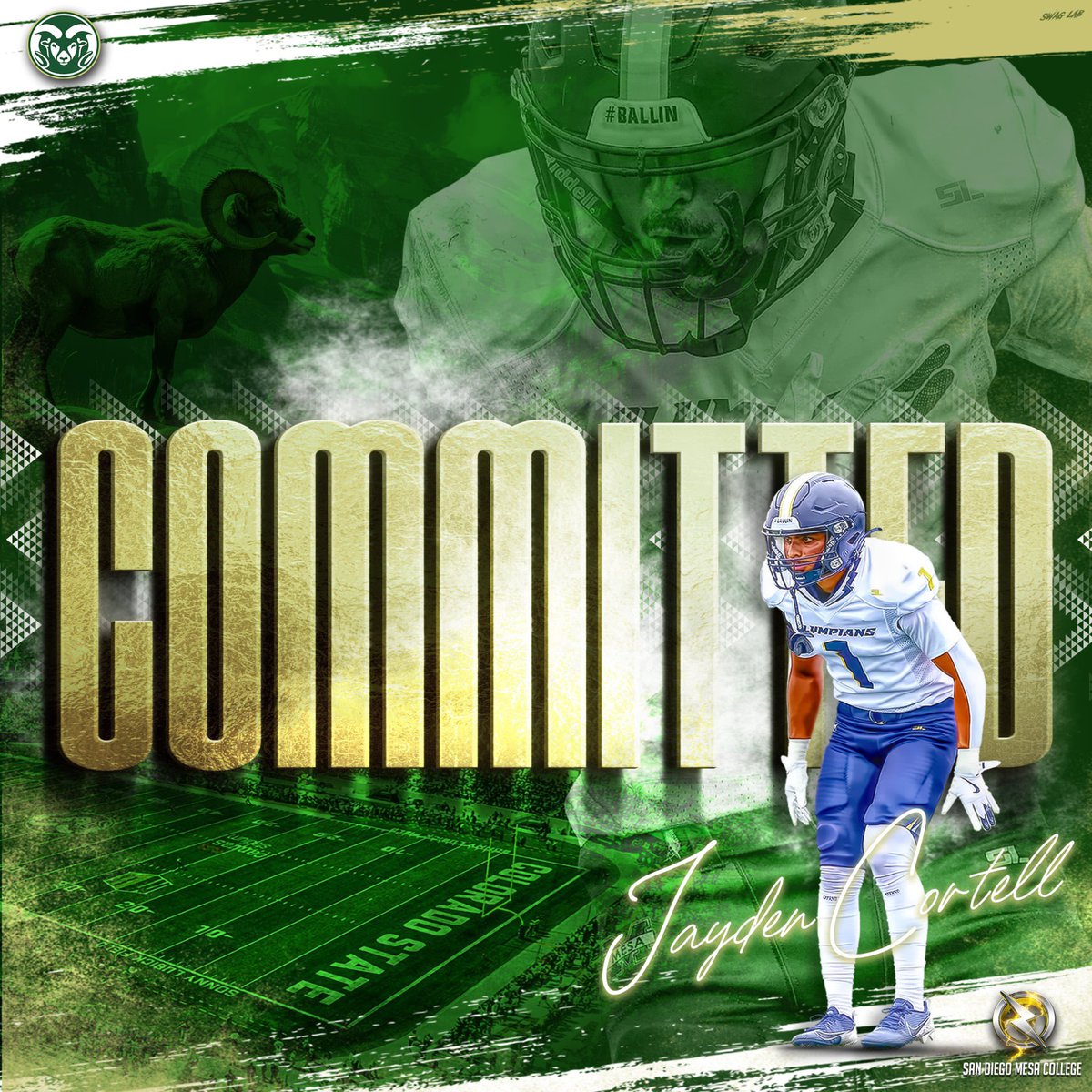 OLYMPIANS (@sdmesafootball) on Twitter photo Congratulations to Olympian DB <a href="/JaydenCortell/">Jayden “Savage” Cortell</a> on his COMMITMENT to <a href="/CSUFootball/">Colorado State Football</a> #NextLevelOlympian
<a href="/BallCoachGW/">Gary Watkins Jr</a> <a href="/PrezHands/">Ashanti Hands, Ed.D.</a> <a href="/PeoplsProfessor/">Shawn Pomatto M.S., M.Ed.</a> <a href="/eastlaketitanFB/">Eastlake Titans Football</a> <a href="/EC_Preps_SD/">EC Preps</a> <a href="/JUCOFFrenzy/">JUCO Football Frenzy</a> <a href="/JuCoFootballACE/">JuCo Football Forer</a> <a href="/sdfootball/">SDFN Ray</a> <a href="/jucomadefb/">jucomadefootball</a> Congratulations to Olympian DB <a href="/JaydenCortell/">Jayden “Savage” Cortell</a> on his COMMITMENT to <a href="/CSUFootball/">Colorado State Football</a> #NextLevelOlympian
<a href="/BallCoachGW/">Gary Watkins Jr</a> <a href="/PrezHands/">Ashanti Hands, Ed.D.</a> <a href="/PeoplsProfessor/">Shawn Pomatto M.S., M.Ed.</a> <a href="/eastlaketitanFB/">Eastlake Titans Football</a> <a href="/EC_Preps_SD/">EC Preps</a> <a href="/JUCOFFrenzy/">JUCO Football Frenzy</a> <a href="/JuCoFootballACE/">JuCo Football Forer</a> <a href="/sdfootball/">SDFN Ray</a> <a href="/jucomadefb/">jucomadefootball</a>