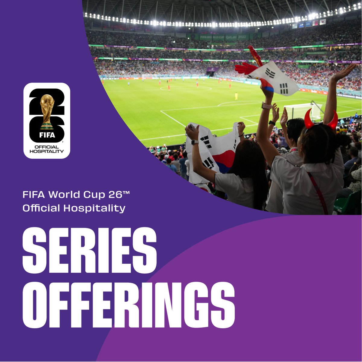 FIFAHospitality's tweet image. It's go time! #FIFAWorldCup hospitality packages are now on sale. bit.ly/4iQtj3C