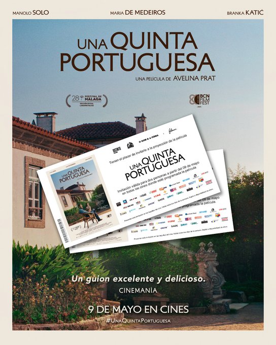 Sorteamos 3 entradas dobles para ir al cine a partir del 9 de mayo a ver la película #UnaQuintaPortuguesa. Para participar hay que seguir nuestra cuenta y la de <a href="/filmax/">Filmax</a> y retuitear. Plazo límite: 7 de mayo. ¡Suerte!.