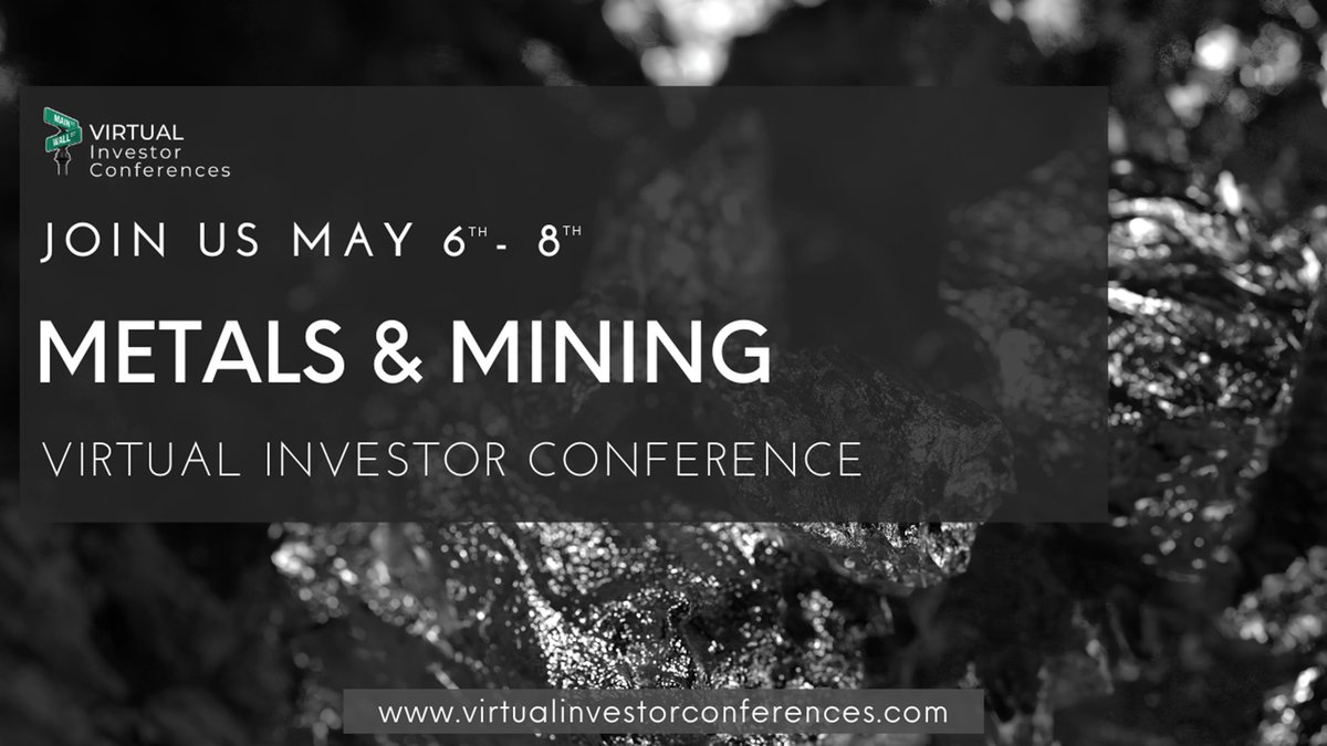 CEO, Mark Selby will be presenting Canada Nickel (TSXV: CNC) (OTCQX: CNIKF) tomorrow, Wednesday, May 7 at 9:30am EST at the Virtual Investor Conference.

Click here👉 to register bit.ly/44jgwTA

#Mining #Investing #CriticalMinerals #Nickel