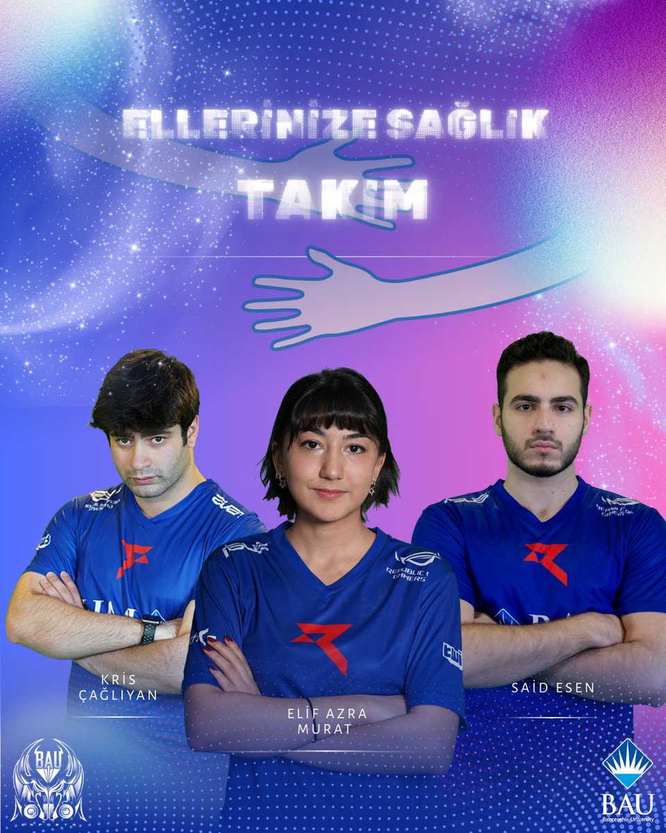 Ellerinize sağlık...

TÜSF tarafından Ünilig kapsamında düzenlenen HADO Süper Lig Türkiye Şampiyonası'nda finalde Galata Üniversitesi'ne yenilerek turnuvaya ikinci olarak veda ediyoruz.