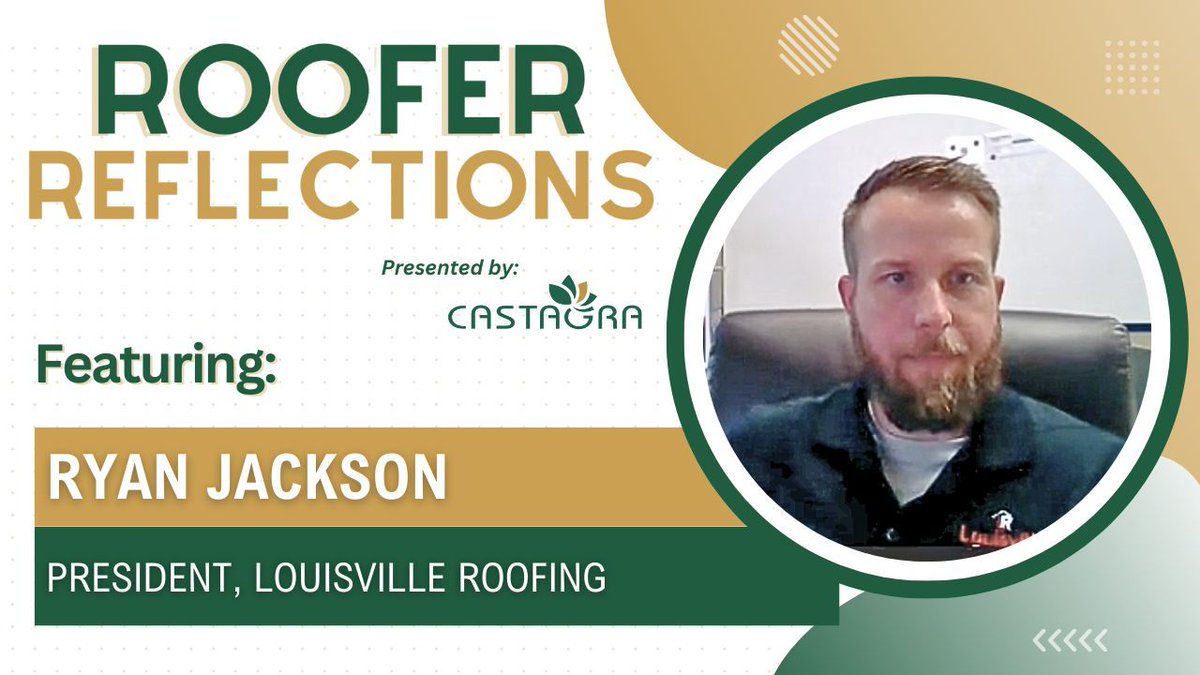 This week on Roofer Reflections, Castagra's CEO, Tats Nakagawa, talks to Ryan Jackson, President of Louisville Roofing. Don't miss this episode! 

youtu.be/AN-TbVigfAs 

Who should we interview next? Let us know in the comments!
 
#roofers #roofingindustry #roofingpodcast
