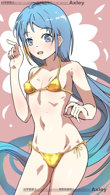 金ビキニ五月雨ちゃん暫定版涼風を加えた完全版は明日昼くらいにR18垢で…! 