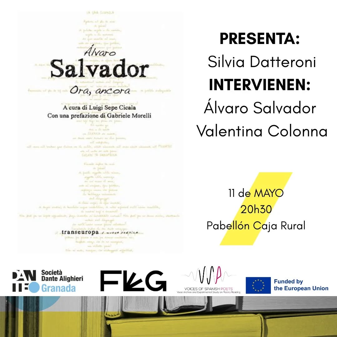 La Dante Granada (@dantegranada) on Twitter photo #LaDanteGranada en la <a href="/ferialibrogr/">Feria Libro Granada</a>
Nos vemos el domingo 11 de mayo a las 20:30 en el pabellón CajaRural, donde nuestra Silvia y <a href="/valecolonnapoes/">Valentina Colonna</a> presentarán la traducción italiana de la obra poética de #ÁlvaroSalvador
¡¡Os esperamos!! 🇮🇹🇮🇹🇮🇹
#EsTuDante <a href="/la_dante/">Società Dante Alighieri</a> #LaDanteGranada en la <a href="/ferialibrogr/">Feria Libro Granada</a>
Nos vemos el domingo 11 de mayo a las 20:30 en el pabellón CajaRural, donde nuestra Silvia y <a href="/valecolonnapoes/">Valentina Colonna</a> presentarán la traducción italiana de la obra poética de #ÁlvaroSalvador
¡¡Os esperamos!! 🇮🇹🇮🇹🇮🇹
#EsTuDante <a href="/la_dante/">Società Dante Alighieri</a>