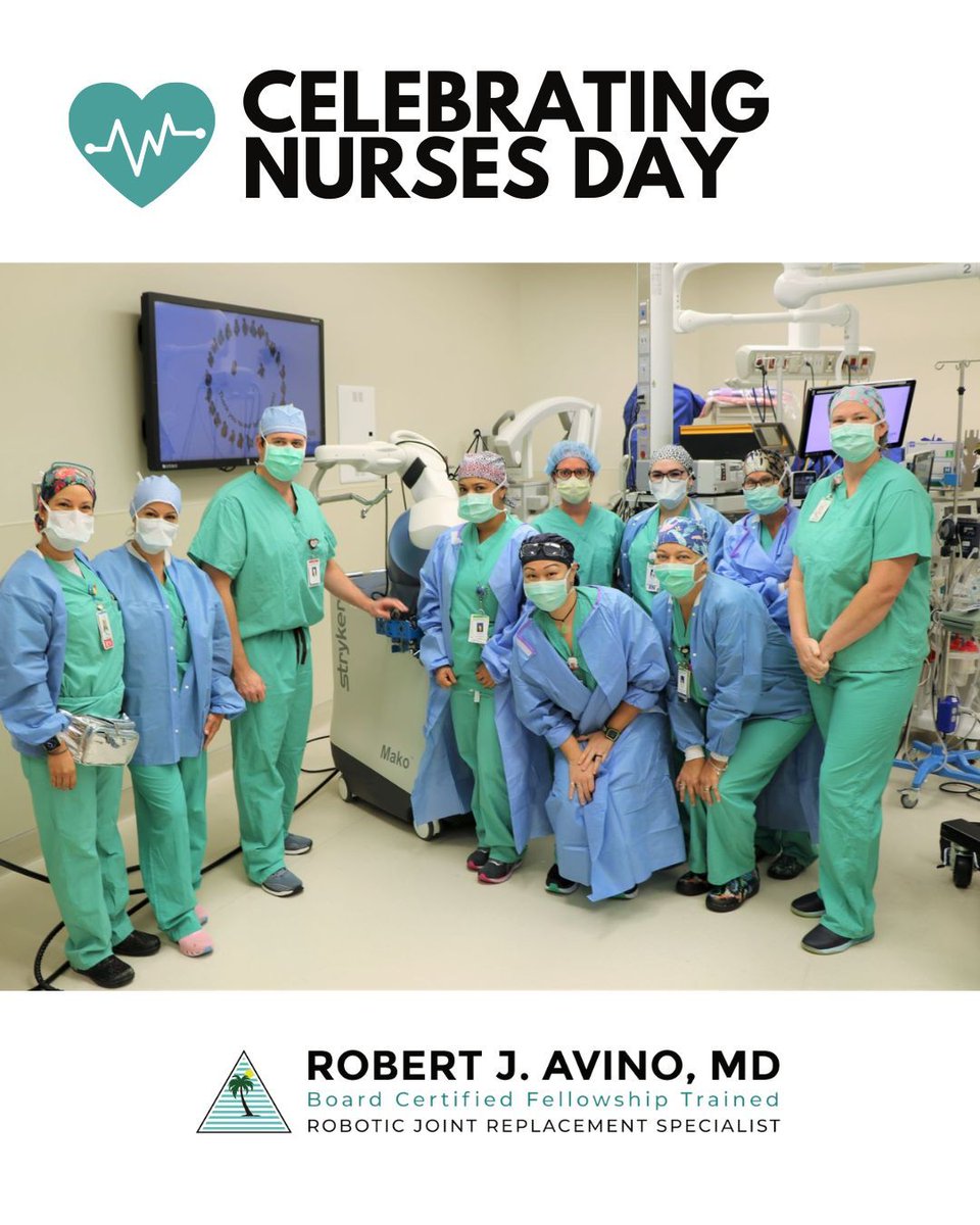 Happy Nurses Day! 
To the extraordinary nurses who bring compassion, skill, and heart to every patient interaction—Dr. Avino and his team are grateful for all you do today &amp; every day. 👏 #robertavinomd #palmbeachorthopaedicinstitute #nationalnursesday #nationalnursesweek #nurse