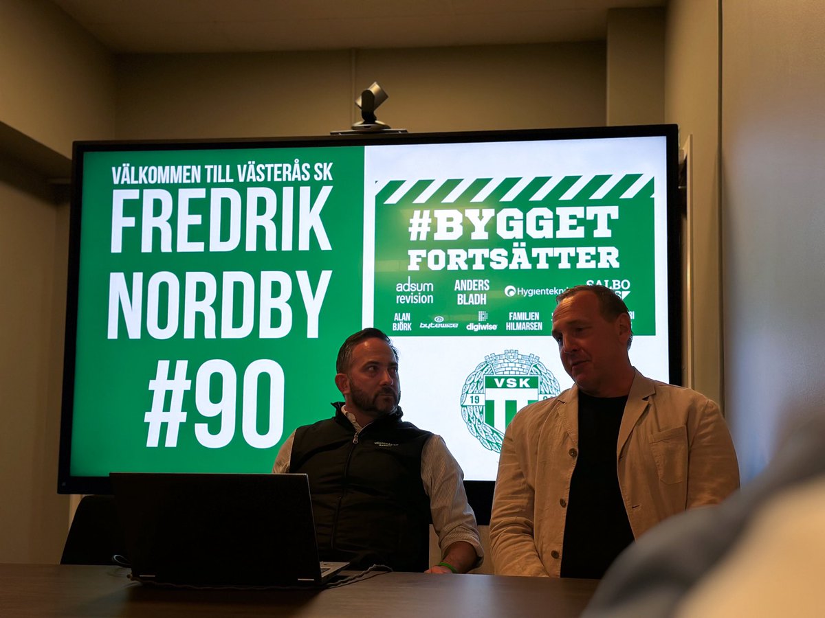 VSKBandy's tweet photo. #BYGGETFORTSÄTTER är tillbaka!

✅ Huvudtränare Michael Carlsson klar för två år
✅ Nyförvärven Edvin Porswald, Ted Bergström Heramb och Fredrik Nordby klara för två år

#VSKBandy #svbandy #västerås https://t.co/vr2nwwwABV