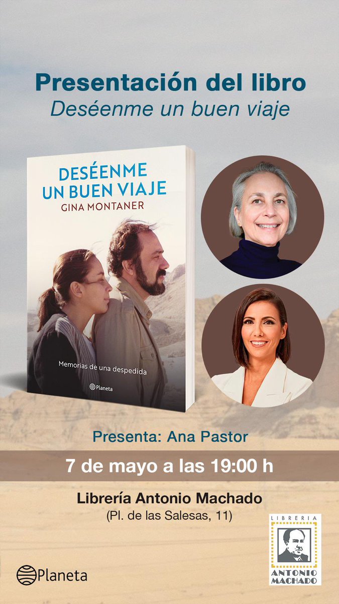 Paola Ramos (@paoramos) on Twitter photo Mañana <a href="/Ginamontaner/">Gina Montaner</a> presenta su libro con <a href="/_anapastor_/">Ana Pastor 🇪🇸</a> en Madrid. 19h @ Librería Antonio Machado Mañana <a href="/Ginamontaner/">Gina Montaner</a> presenta su libro con <a href="/_anapastor_/">Ana Pastor 🇪🇸</a> en Madrid. 19h @ Librería Antonio Machado