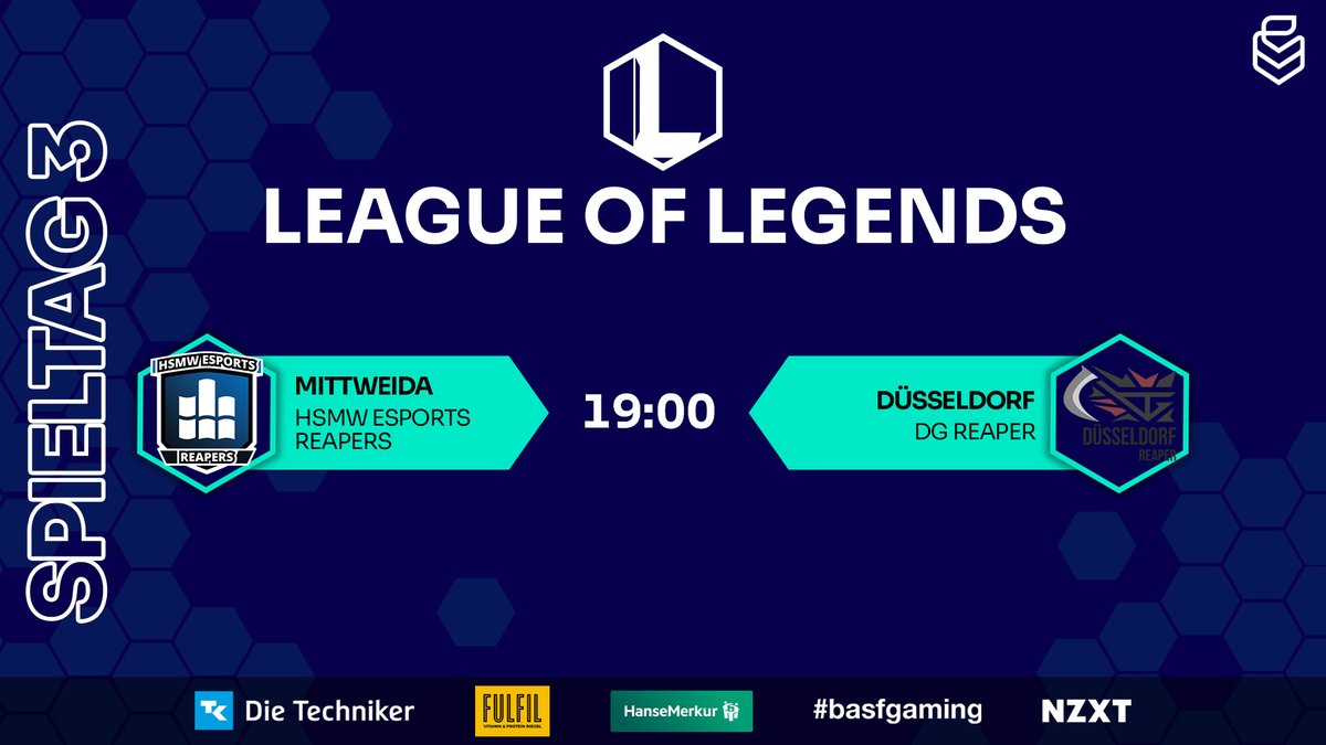 Uniliga (@uniligagg) on Twitter photo 🚨3. Spieltag League of Legends🚨
📺️twitch.tv/uniliga
⚔️<a href="/HSMWesports/">HSMW Esports</a> vs. <a href="/ddorf_gaming/">Düsseldorf Gaming</a>
🎬️<a href="/ProbablyCast/">Tim Weckfort</a>
🎥P4nfylon
🎙️<a href="/LeridaLoL/">Lerida</a> & <a href="/JustKrincy/">Krincy</a> 🚨3. Spieltag League of Legends🚨
📺️twitch.tv/uniliga
⚔️<a href="/HSMWesports/">HSMW Esports</a> vs. <a href="/ddorf_gaming/">Düsseldorf Gaming</a>
🎬️<a href="/ProbablyCast/">Tim Weckfort</a>
🎥P4nfylon
🎙️<a href="/LeridaLoL/">Lerida</a> & <a href="/JustKrincy/">Krincy</a>