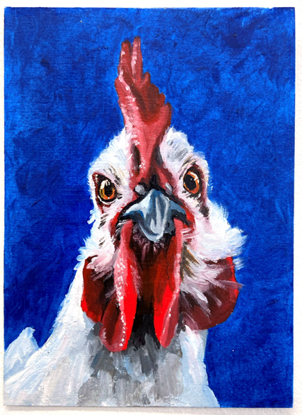Congrats to Erin, whose art was chosen out of 23,000 entries to be displayed in the <a href="/royalacademy/">Royal Academy</a> and as part of #RAYoungArtists Summer Show 2025 online exhibitions. 👏👏👏🐔
Chicken in Blue: youngartists.royalacademy.org.uk 

<a href="/Parli_People/">Parli-People</a> <a href="/NewJournal/">Camden New Journal</a> <a href="/HamandHigh/">Ham&High</a>