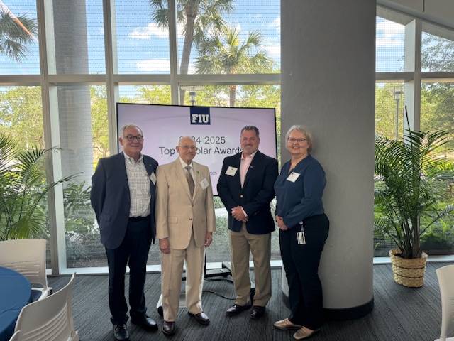 FIUMedicine's tweet image. So proud of the FIU Medicine faculty members named 2025 FIU Top Scholars for their outstanding contributions to research &amp;amp; scholarship. 🏅
(left to right)
Eugenio Rothe, M.D.
Jose Muniz, M.D.
Charles Dimitroff, Ph.D.
Tracey Weiler, Ph.D.
👏 👏 👏 👏
#FIUTopScholars #FIUMed
