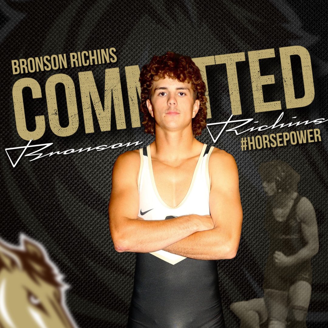 Mustang fans, please welcome Bronson Richins to the Mustang Herd! Bronson was an Utah state champion in high school and was a 2x NJCAA National Qualifier, advancing to the blood rounds this past season! He is projected at 141/149 for the mustangs!

#letsride