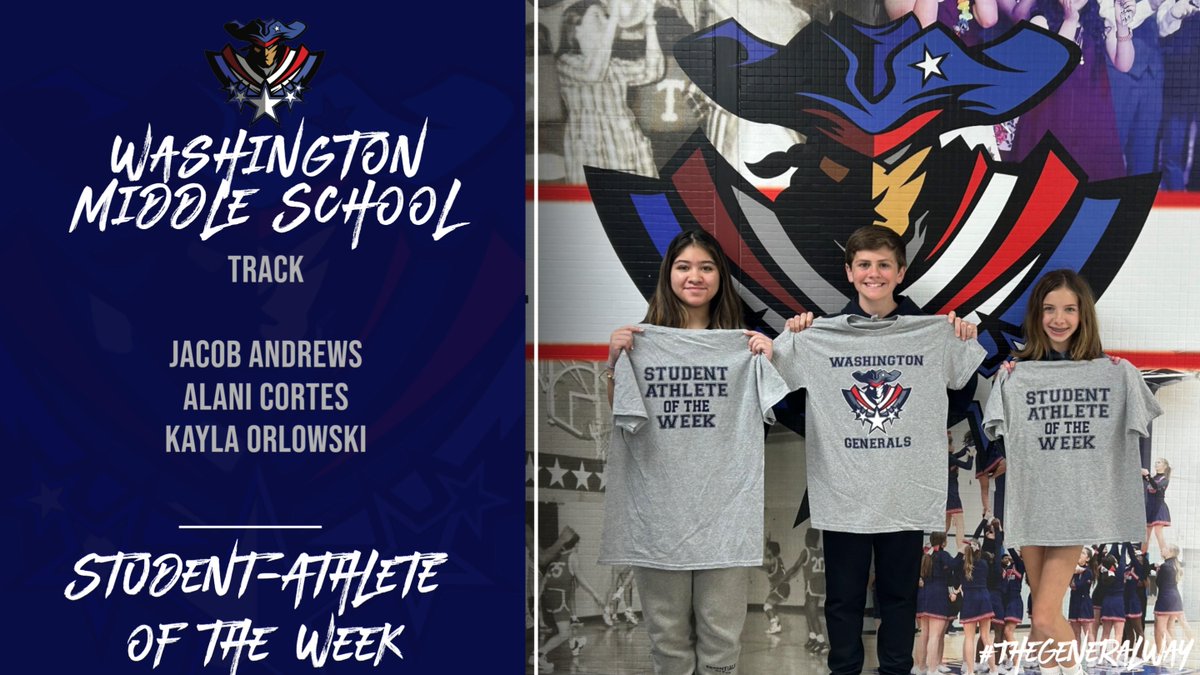 Shoutout to Kayla, Alani, and Jacob — our Student-Athletes of the Week for track! 🏃‍♀️🏃‍♂️
We’re proud of our Generals — keep grinding and shining! 💪
#TheGeneralWay #ProudSchool #StudentAthlete