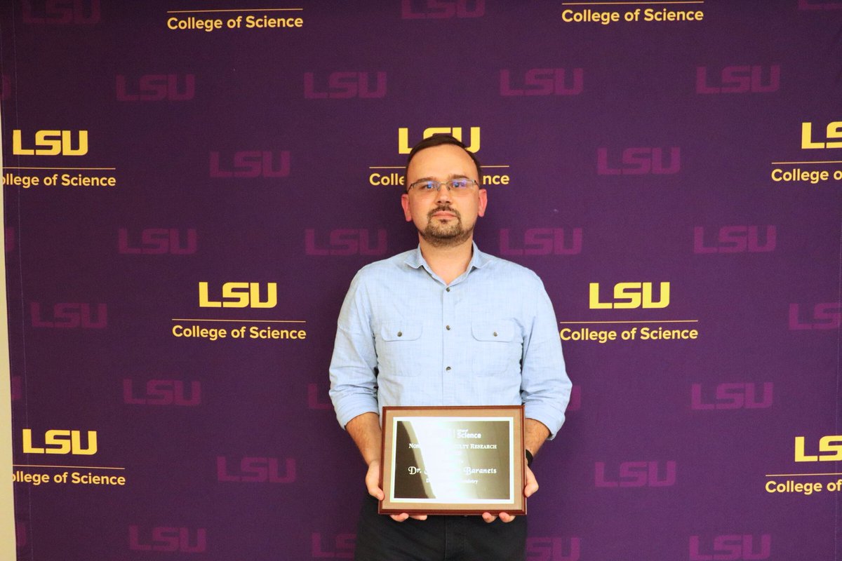 LSU Chemistry (@lsu_chemistry) on Twitter photo Congrats to Prof. <a href="/Sviatium/">Sviatoslav Baranets 🇺🇦</a> on receiving the <a href="/lsuscience/">LSU College of Science</a> Non-Tenured Faculty Research Award! He’s led cutting-edge research on semiconducting oxypnictides and received NSF CAREER & Powe Awards. He also revived the regional Chemistry Olympiad! bit.ly/3RRzbOW Congrats to Prof. <a href="/Sviatium/">Sviatoslav Baranets 🇺🇦</a> on receiving the <a href="/lsuscience/">LSU College of Science</a> Non-Tenured Faculty Research Award! He’s led cutting-edge research on semiconducting oxypnictides and received NSF CAREER & Powe Awards. He also revived the regional Chemistry Olympiad! bit.ly/3RRzbOW