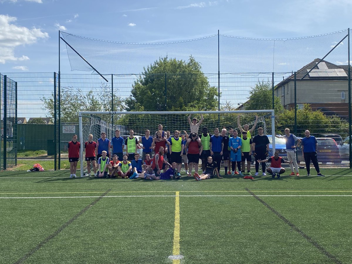It was a hot one today 🥵 

A great turnout. Some good football and most importantly mental health was improved as we shared football and friendship. <a href="/Official_Darlo/">Darlington FC</a> <a href="/CDDFTNHS/">County Durham and Darlington NHS Foundation Trust</a>