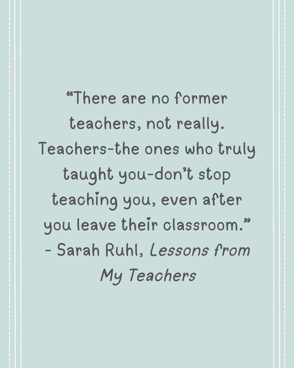 Celebrate #TeacherAppreciationWeek with an inspiring meditation on the life-altering bonds between teacher and student and the ineffable wisdom imparted both inside and outside the classroom, from critically acclaimed author, MacArthur genius, two-time Pulitzer Prize finalist,