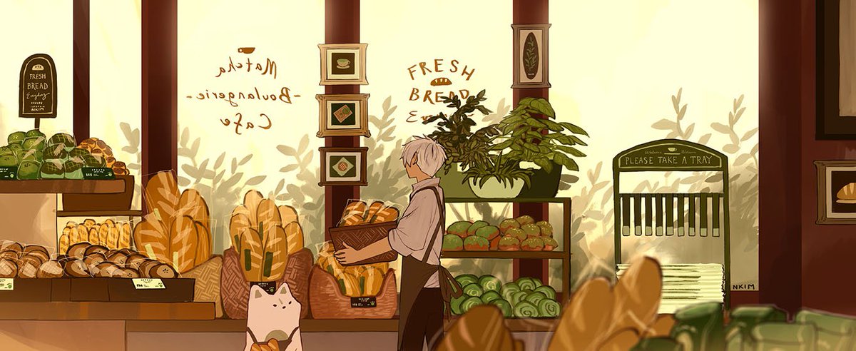 nkim_illustrate's tweet image. Matcha Cafe Concepts! My fav! 🍵