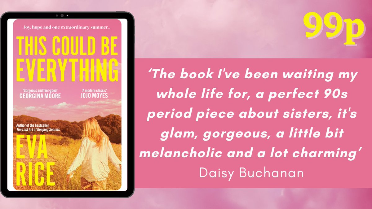 HUGE eBook price drop on <a href="/EvaRiceAuthor/">Eva Rice</a>'s incredible novel #ThisCouldBeEverything!

Grab your copy now for just 99p...

'Exquisite. Enchanting. Quite possibly perfect. The next One Day/Me Before You' VERONICA HENRY

simonandschuster.co.uk/books/This-Cou…