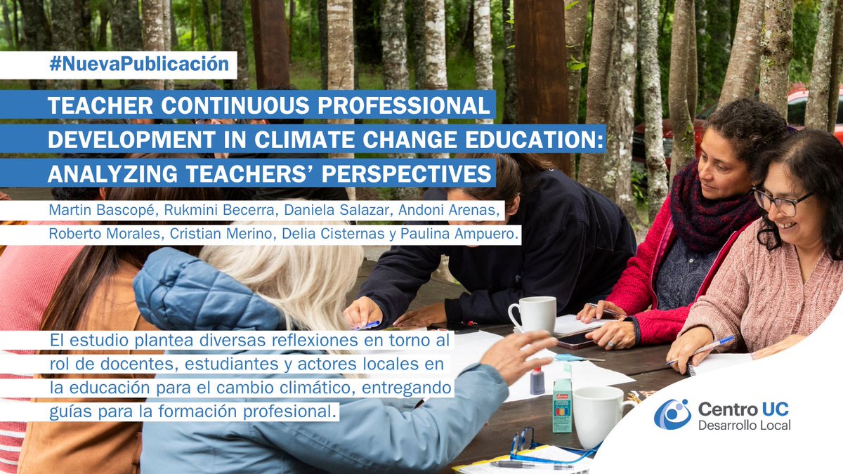 #NuevaPublicacion | Revisa la publicación "Teacher continuous professional development in climate change education: Analyzing teachers’ perspectives", estudio que aborda la formación profesional docente en torno al cambio climático.

👉Entérate aquí: bit.ly/42OH8ec