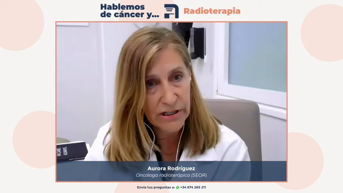¿Qué es la radioterapia y cómo funciona en el tratamiento del cáncer? 
<a href="/Aurora_Roper/">Aurora Rodriguez Perez</a> (oncóloga radioterápica <a href="/SEOR_ESP/">SEOR.es</a>)
Nos lo explica. 
En directo: youtube.com/watch?v=BoXErf…