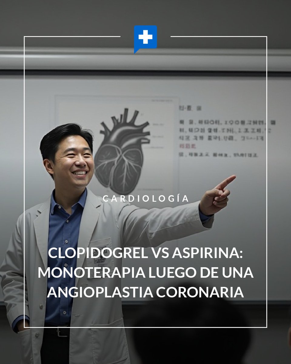 💊 Nota completa infomed.com.ar/clopidogrel-vs…
.
.
.
#Antiplaquetarios #ICP #IntervenciónCoronariaPercutánea #ClopidogrelVsAspirina #MonoterapiaAntiplaquetaria #DAPT