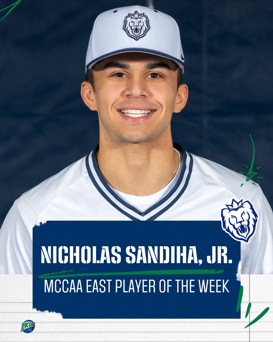 Macomb Athletics (@macombmonarchs) on Twitter photo Player of the Week! โพ๏ธ๐ช
<a href="/MacombBaseball/">Macomb Baseball</a> SO INF Nicholas Sandiha Jr. earned MCCAA Eastern Conference Player of the Week honors after driving in eight runs on two home runs and a pair of doubles while slashing .563/.682/1.063! Also racked up eight stolen bases on the week! Player of the Week! โพ๏ธ๐ช
<a href="/MacombBaseball/">Macomb Baseball</a> SO INF Nicholas Sandiha Jr. earned MCCAA Eastern Conference Player of the Week honors after driving in eight runs on two home runs and a pair of doubles while slashing .563/.682/1.063! Also racked up eight stolen bases on the week!